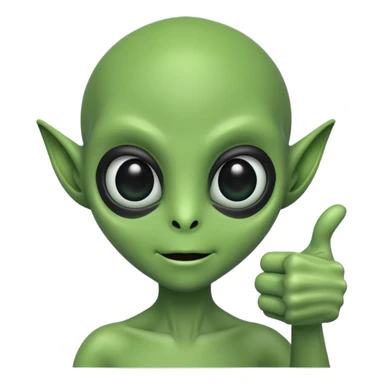 thumbs up alien sticker