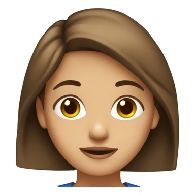 brown-haired girl indoors portrait sticker