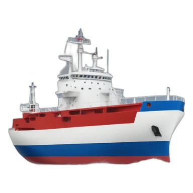 ship transport red blue white sticker