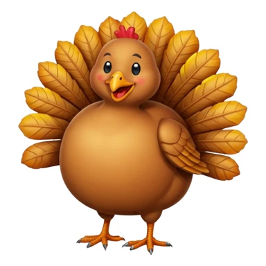 Thanksgiving turkey smiling sticker