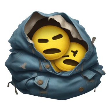 pile of ripped rotten clothes sticker