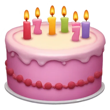 A birthday cake with candles of number 17 sticker