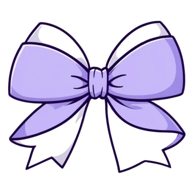 soft lavender ribbon bow with glitter sticker