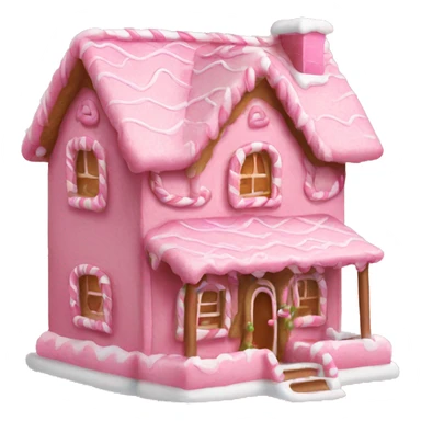 A pink gingerbread house sticker