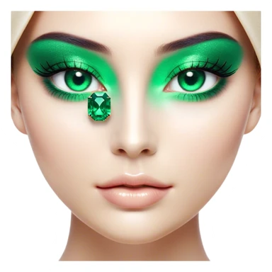 Cinematic Realistic Emerald Emoji, Deep and lush, with a vibrant green hue that catches light, creating a brilliant, sparkling effect across its polished surface. The facets of the gem catch the light in rich, deep reflections, radiating a sense of luxury and nature. Soft glowing outline, capturing the essence of natural beauty and timeless elegance in a vivid emerald. sticker