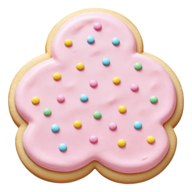 Light pink buttercream sugar cookie with pastel sprinkles  sticker