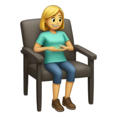 person donating chairs sticker