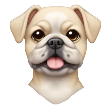 Guy with blue eyes and black hair and a shirt that says “Lazy Bulls” and to his right is a fat blonde hair frenchie and to his left is a smaller dark gray fluffy frenchie  sticker