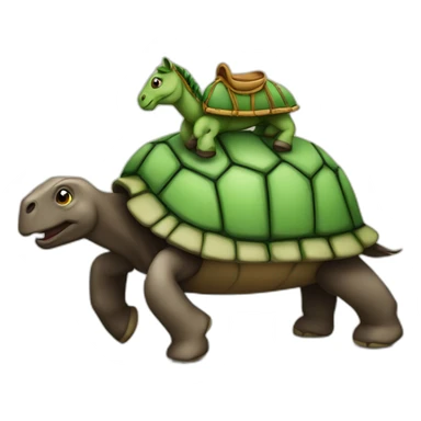 Cheval sur tortue  sticker