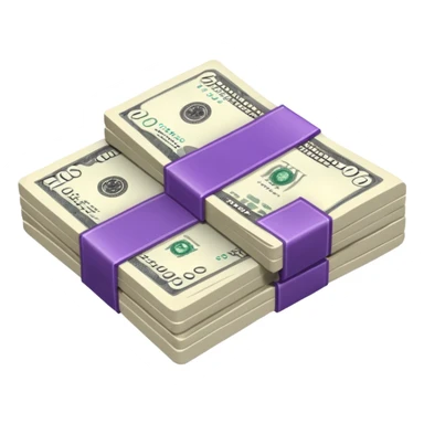 billetes en 3d morados animados sin informacion en los billetes en png sticker