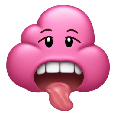 Vomit emoji pink sticker