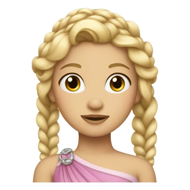 Princess with blonde hair and a braid sticker