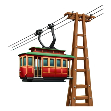 A cable car san francisco style climbing sticker