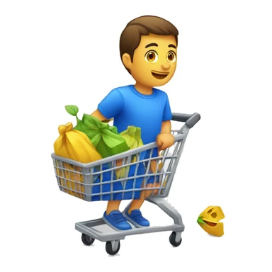 Eu quero com carrinho de compras  sticker