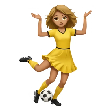 Soccer Player dance in yellow dress sticker