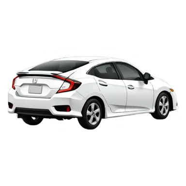 White Honda Civic sticker