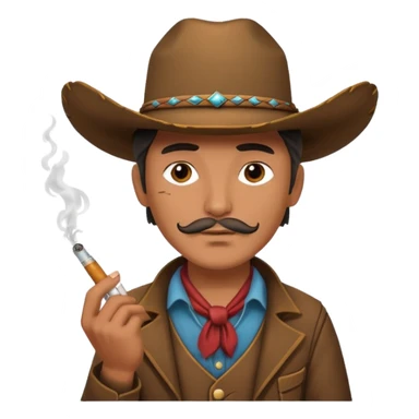 Vaquero fumando sticker
