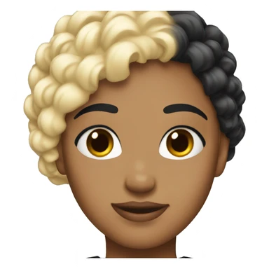 blonde and black hair beauty sticker