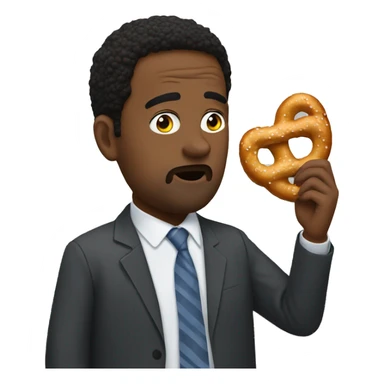 Stanley from the office eating a pretzel  sticker