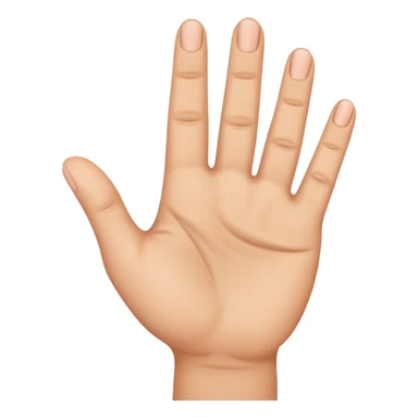 Mano con 4 dedos levantados y el otro doblado sticker