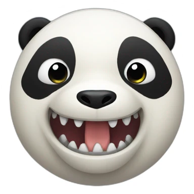 A panda bear mixed with a dinosaur sticker
