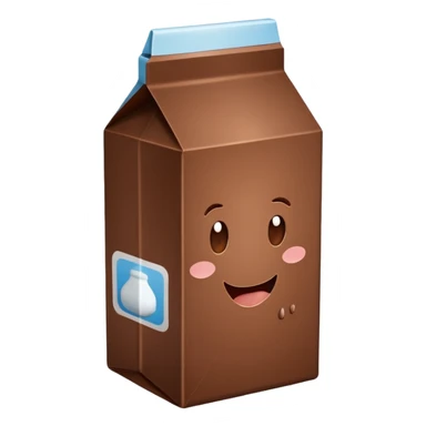 Chocolate milk carton sticker