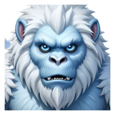 Cinematic Realistic WoW Yeti Portrait, head tilted epicly and inquisitively, showcasing a primal blend of raw might and mystical allure. His thick, shaggy fur in icy whites and pale blues and piercing ice-blue eyes are rendered in meticulous detail under dynamic, frosty lighting, high shine, epic and awe-inspiring, embodying the mystique of the frozen wilderness. sticker