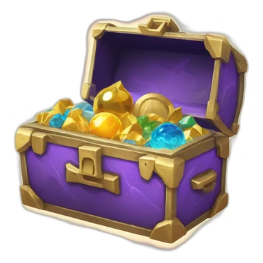 Pokemon Game LootCase Purple Chaotic Color Rich Treasure Legendary Epic Items and Pokemons Inside sticker