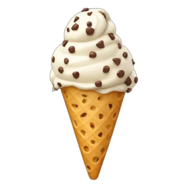 Ice cream with chocolate chips  sticker