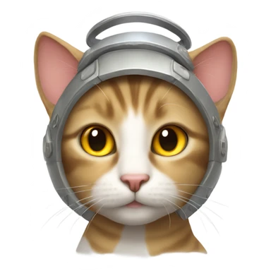 Tabby cat with halo sticker