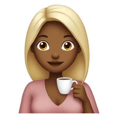 Pregnant girl drinking decaf coffee sticker