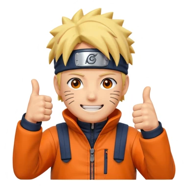 naruto shows thumbsup sticker