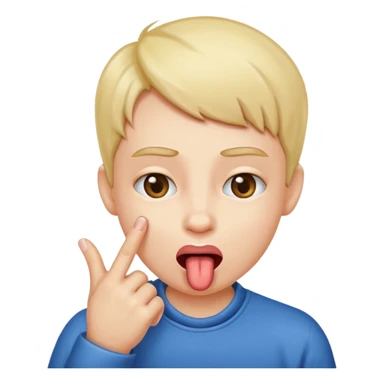 Person pinching there fingers with there tongue out sticker