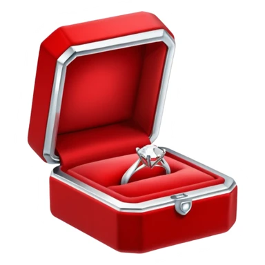 Diamond Ring in Simple Red Box sticker