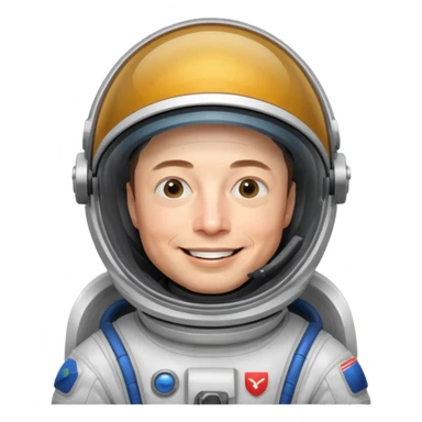 Elon Musk in the space Funny sticker