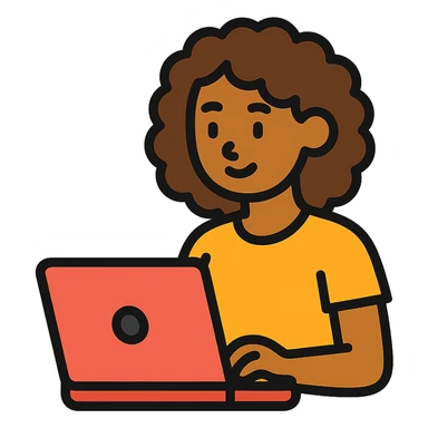 brown woman with curly hair, it girl, daily activities sticker