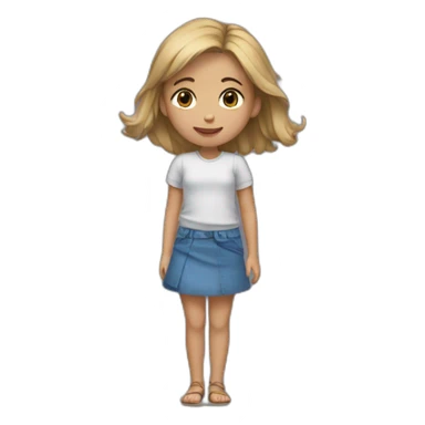 Fille qui fait un câlin sticker