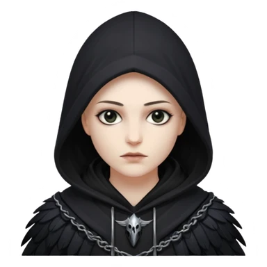 necromancer with black raven outfit  sticker