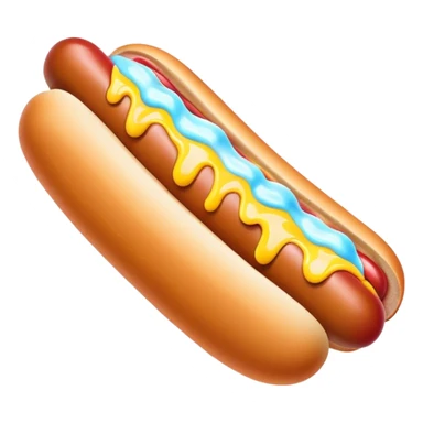 Melting neon ice cream hot dog  sticker