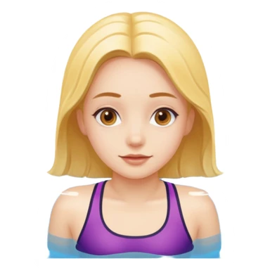 Girl swimming in pool sticker