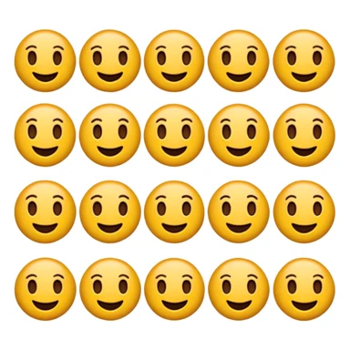 Koyu renk, dağınık dalgalı saçlı, kısa kahküllü, yuvarlak gözlüklü ve büyük kahverengi gözlü bir genç kadının yüzünü gösteren emoji tarzı illüstrasyon. Hafif bir gülümseme veya tatlı bir sırıtış ifadesi var. Cilt tonu açık. sticker