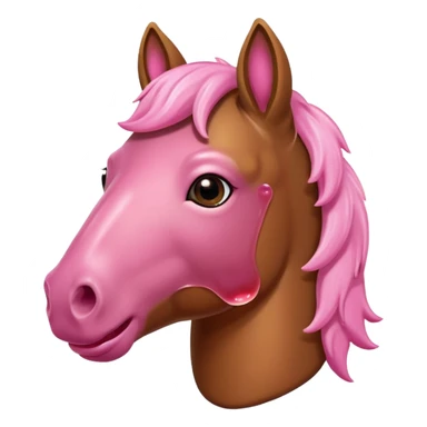Horse with a gummy bear head sticker