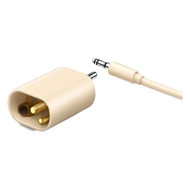 beige stereo adapter mini jack to big jack for headphones  sticker