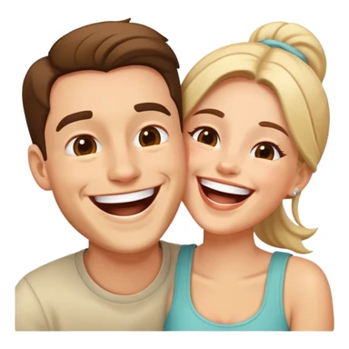 couple laughing together sticker