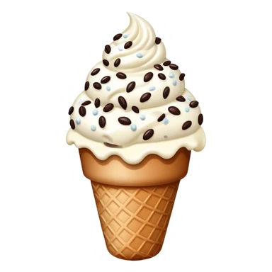 ice cream Stracciatella (white cream with chocolate sprinkles) sticker