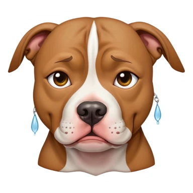 Pit bull crying  sticker