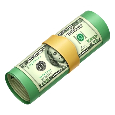 Money that is like a tube One dollar sticker