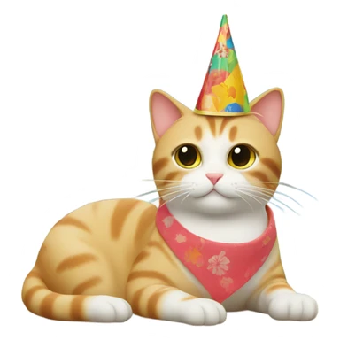 cat on birthday vacation in japan sticker