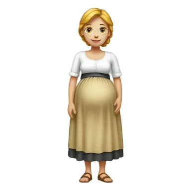 pregnant Dutch girl  sticker