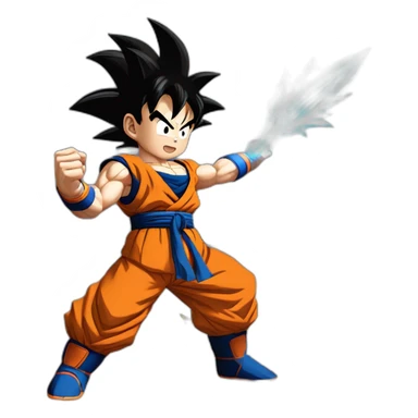 Son goku qui fait un kamehameha sticker